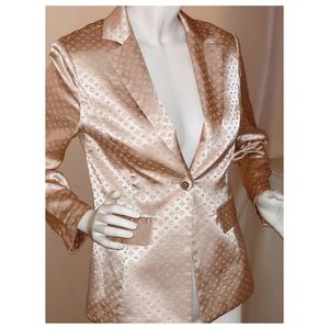 Champagne cream embroidered blazer